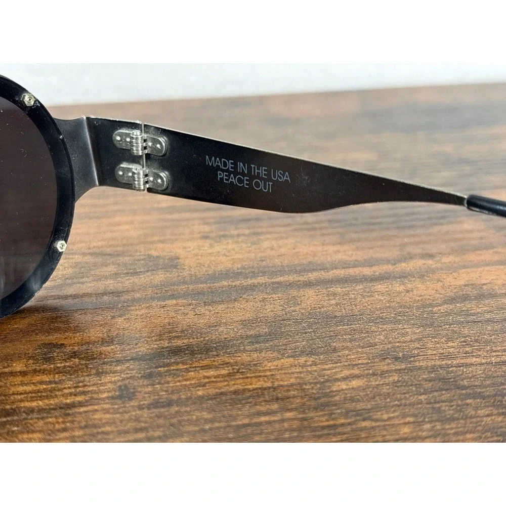 Axiis by Rodolfo Tejera Peace Out Round Matte Black Steampunk Sunglasses USA